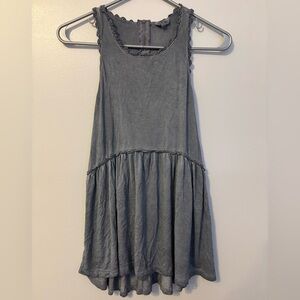 POL Gray Textured Tank Top